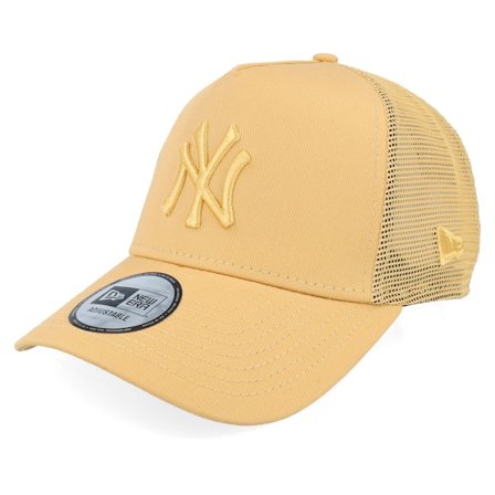 New Era - MLB - Yellow - trucker - Cap - New York Yankees League Essential Golden Yellow A-frame Trucker - Hatstore