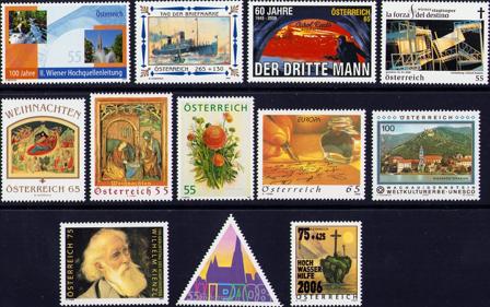 Østrig - 12 forskellige frimærker - Postfrisk