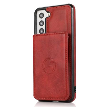 Skal med Kortfack - Samsung Galaxy S23 Röd