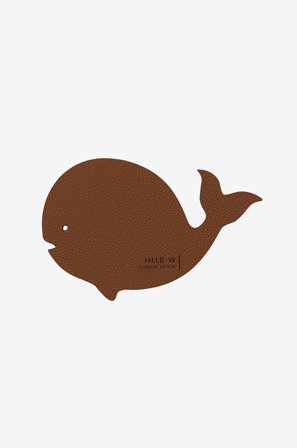 MiLLE W NORDISK DESIGN - Glasunderkop børn hval 4-pak - Brun - Børneservice & tilbehør - Fra Homeroom