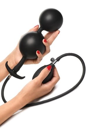 Master Series Inflatable Silicone Anal Plug - Vuxen.se - Stor butt plugg, stor dildo