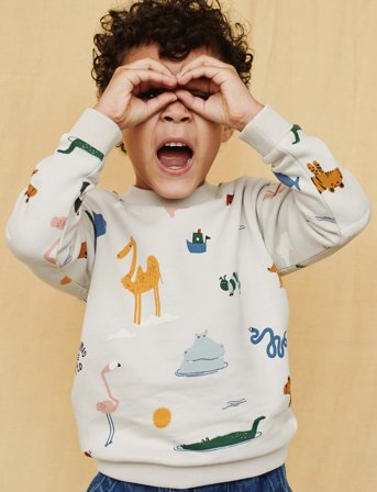 Liewood Thora Printed Sweatshirt - Beige - 134/140