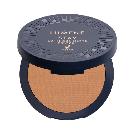 Lumene Stay Luminous Matte Powder Puder Dam Brun 10 G