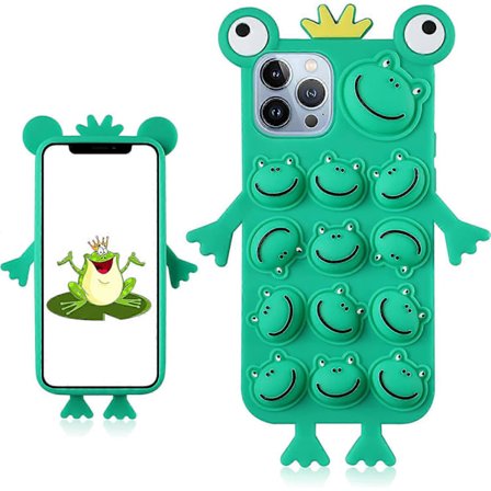 iPhone 12/12 Pro Deksel, Silikon Estetisk Tegneserie Rolig Søt Kul Kawaii Stilig Designer Morsom Dyr Beskyttende Deksel for Gutter Jenter Kvinner Menn