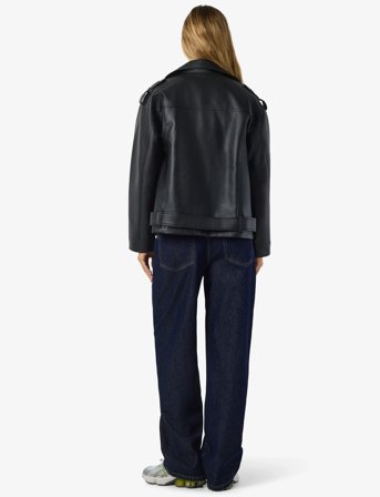 NOISY MAY Nmpaulina Oversize Biker Jacket Noos - Black - XS