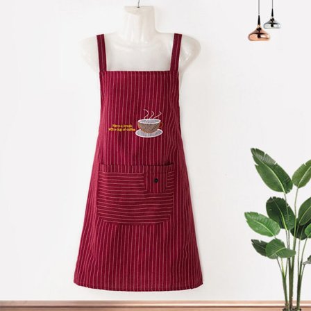 Kvinnor Overall Förkläde Köksförkläden WINE RED