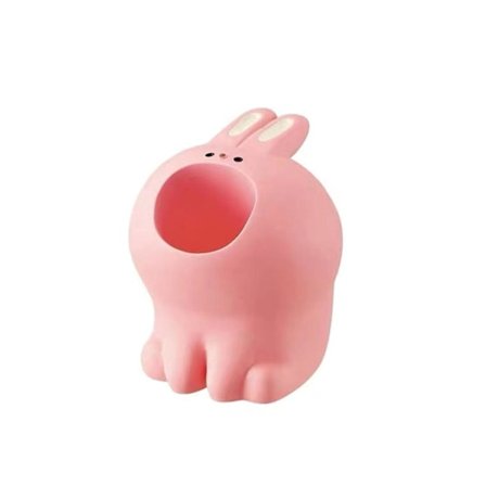 Rosa pennholder kanin søt stasjonær pennholder skrivebord blyant penn