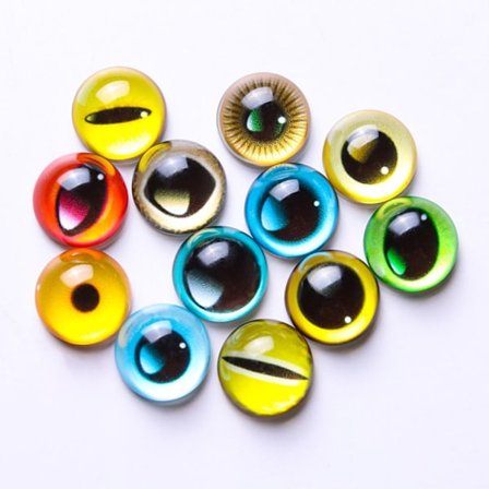 20 st/10 par Eyes Crafts Eyes Puppet Crystal Eyes 8MMCOLOR