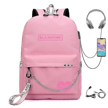 2024 USB-ladattava reppu Blackpink-reppu opiskelijoiden koululaukku
