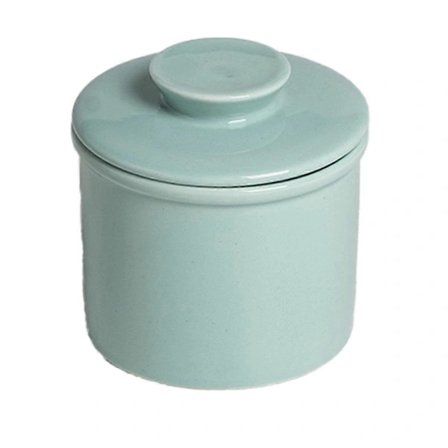 Keramisk smørskål med låg - Smøropbevaring i fransk stil til smørbart smør, tåler opvaskemaskine, Bu Som Vist