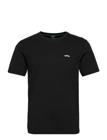 Tee Curved T-shirts Short-sleeved Svart BOSS