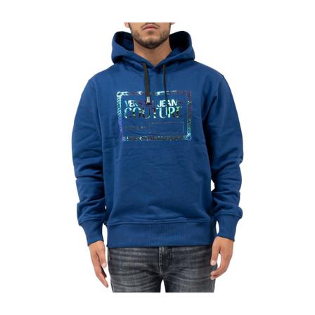 Versace Jeans Couture Piece NR Iridescent Hoodie Blå, Herre