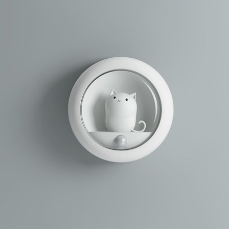 Valkoinen Ladattava Induktio LED Yövalo 2 kpl