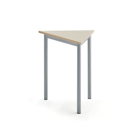 Tisch BORÅS TRIANGEL, 700x600x720 mm, Laminat Birke, alugrau
