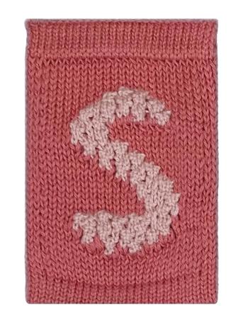 Knitted Letter S, Rose Home Kids Decor Decoration Accessories-details Pink Smallstuff