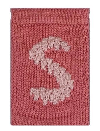 Smallstuff | Knitted Letter S, Rose | ONE SIZE 10 cm