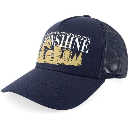 Slacker Supply - Blå trucker Keps - Finnish Moonshine Gold Blank Navy A-frame Trucker @ Hatstore