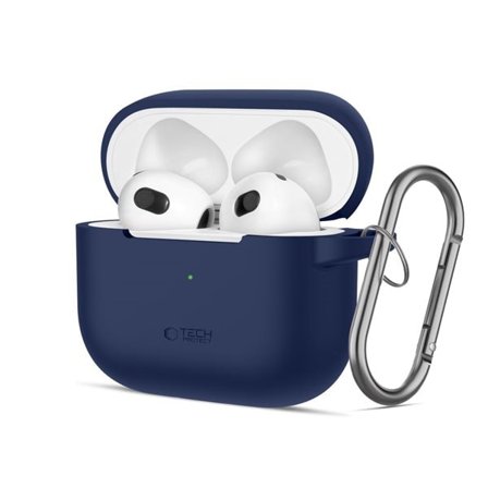 Tech-Protect silikoninen koukkukotelo Apple AirPods 3:lle - sininen
