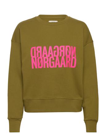 Organic Sweat Tilvina Sweatshirt Fav Sweat-shirt Genser Grønn Mads Nørgaard