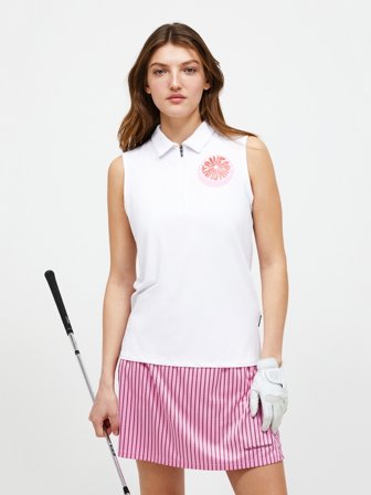 Comfort Zip Sleeveless Polo Women