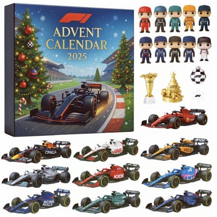 Adventskalender 2025, 24 dage Hot Wheels racerbiler adventskalender til børnesamlere julegave