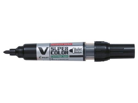 Pilot Märkpenna V Super Color rund svart - Lyreco - Kontorsmaterial > Pennor > Märkpennor - Rund spets