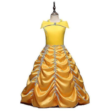Beauty and the Beast Princess Belle Costume Girls Performance Dress