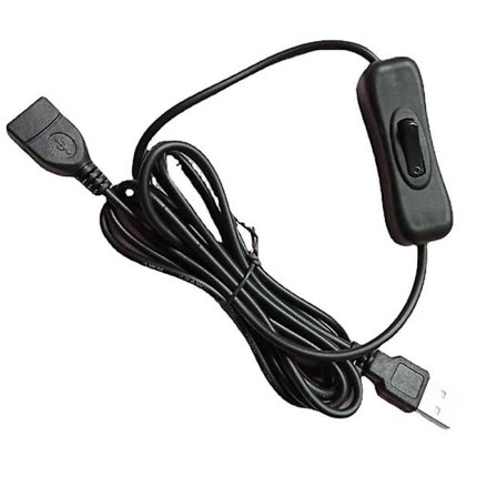 Universell USB-kabel USB-strömadapter med på/av-strömbrytare Laddningsdatakabel (FMY)