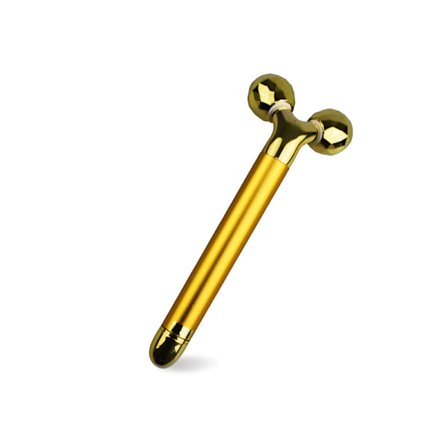 2 i 1 Ansiktsmassageapparat Golden Facial Electric 3D Roller Arm Eye No