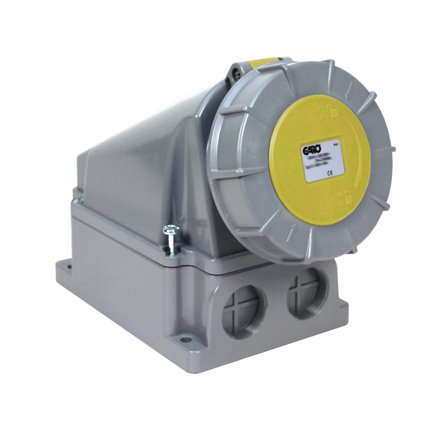 Garo UIV 363-4 S + RU Vägguttag IP67, 4-polig, 63A Gul, 4 h, Anslutningsdon & kablar