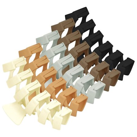 5-pak hårklemmer, 11 cm vintage matte bølgede store hårklemmer til T