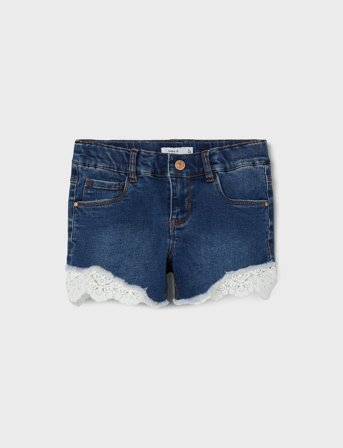 name it Nkfsalli Slim Dnm Shorts 5372-Ha Noos - Blue - 152