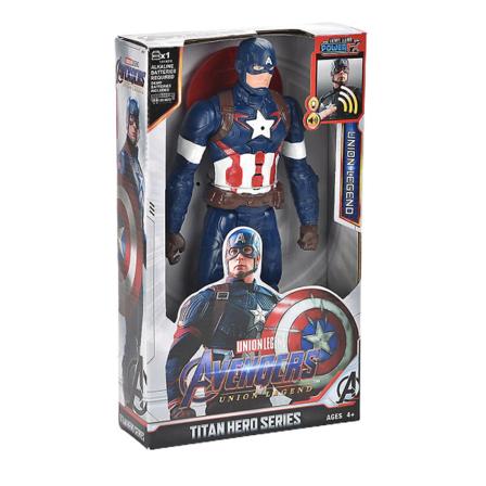Gutter Jente 12 Tommers Superhelt Serie Action Figur Modell Lysende Lyd Doll Toy Gift Captain America
