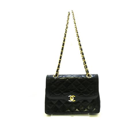 Chanel Vintage Shoulder Bags Sort, Dame Vintage Tasker, Størrelse: ONE Size