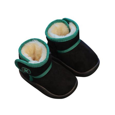 Barn Rund Tå Plyschfodrad Kort Bootie Casual Varma Vinterskor