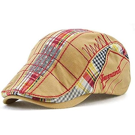 Herrar Beret Hatt Bomulls Spänne Justerbar Newsboy Hatt Cabbie Gatsby Keps