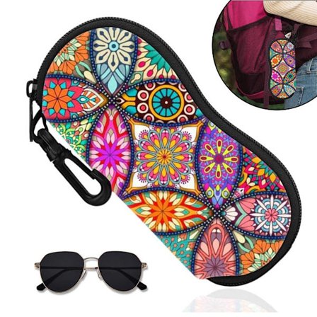 1-stk. - Brilleetui, bærbar lynlåsetui, vandtæt rejseetui til udendørs brug - 18X8cm (flere farver)