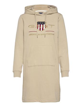 Archive Shield Hoodie Dress Dresses Sweatshirt Dresses Beige GANT