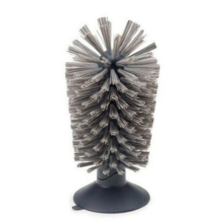 Keittiön pystysuora imukuppisienen pesuharja lasinpuhdistusharja huurrettu keittiöpullo musta