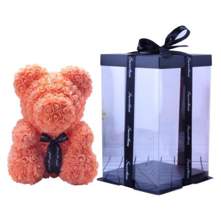 Ruusu Karhu Tekokukka Vaahto Ikuinen Elämä Ystävänpäivälahjoihin Kodin Sisustus 25/40cm Lahjapakkauksella Teddy (FMY) orange