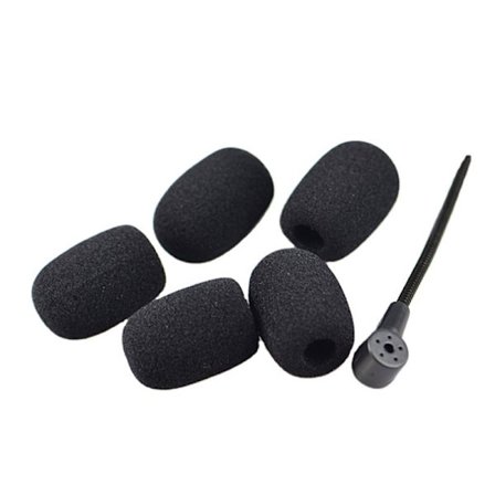 20 st Mikrofon Vindruta Ljudisolerade Hörlurar Svamp Öronkuddar Bomull Mikrofon Bomull Set Bärbar Mikrofon Krage Klämma Mikrofon Svamp