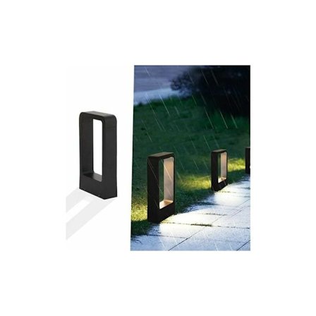 Pullertlampe LED stikkontakt 7W 3000k IP65 Terrasse Udendørs