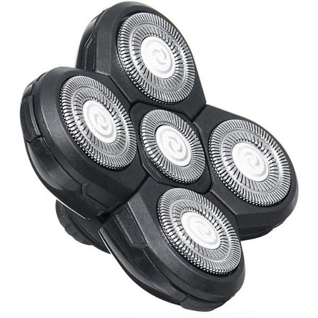 5 Huvud Rakhuvuden, BladeHeads Rakbladersättning för Elektrisk Rakapparat Rakning Skallig Verktyg