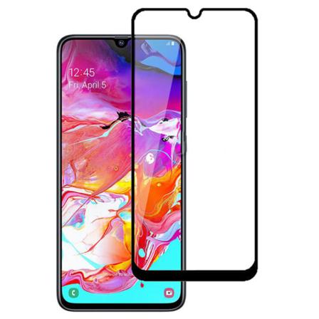 3-PAKKER Samsung Galaxy A70 skjermbeskytter 2,5D HD 0,3mm Svart