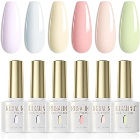 Semipermanent Nagellack Pärla, 6 Pärlemorsfärger och Spiralformad Effekt UV