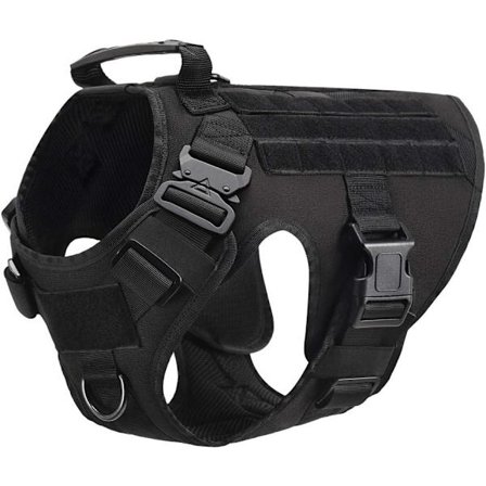 Taktinen koiran liivi joustavalla lenkillä, sotilaskäyttöön metallikahvalla ja soljella vaellukseen ja metsästykseen