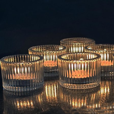 Pakke med 12 Telysholdere, Glasslysestaker, Klare Telysglass, Lysglass, Telysglass