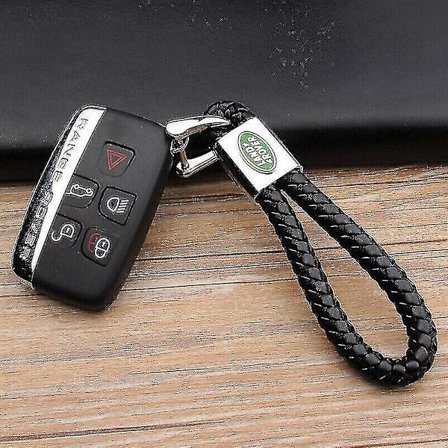 Läderbilslogotyp Nyckelring för Land Rover Defender Range Rover