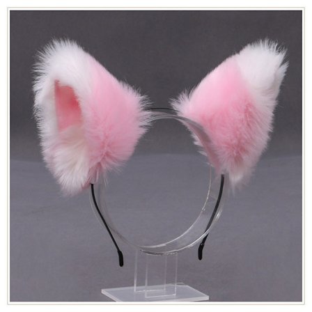 Furry Animal Cat Ears Hodebånd Katt Hodeplagg Halloween Cospl