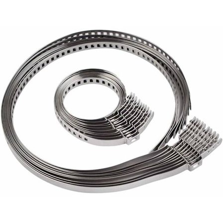 10PCS Universal CV Joint Clamp Justerbar Rustfritt Stål Slangeklemme KLB